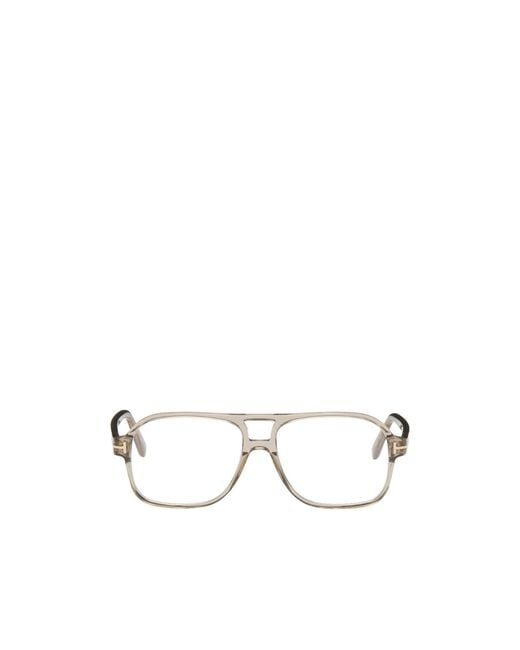 Tom Ford White Eyewear Pilot Frame Glasses