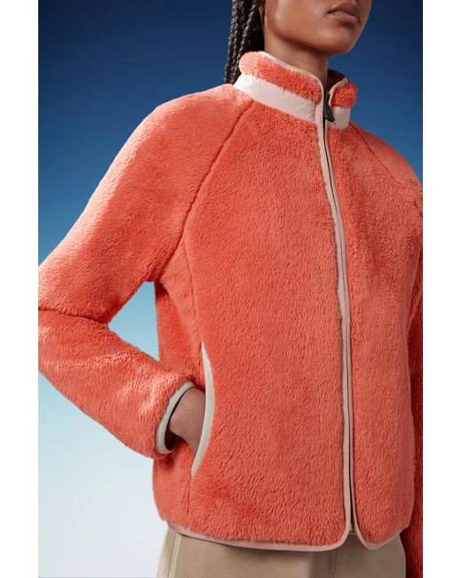 Moncler Orange Grenoble Maglia Fleece High-Neck Reversible Jacket