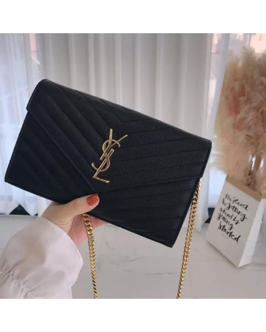 Saint Laurent Black Monogram Wallet