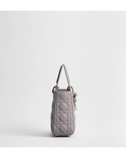 Dior Gray Small Lady Shoulder Bag
