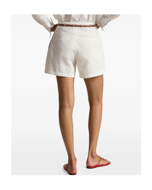 Polo Ralph Lauren White Pleated Short