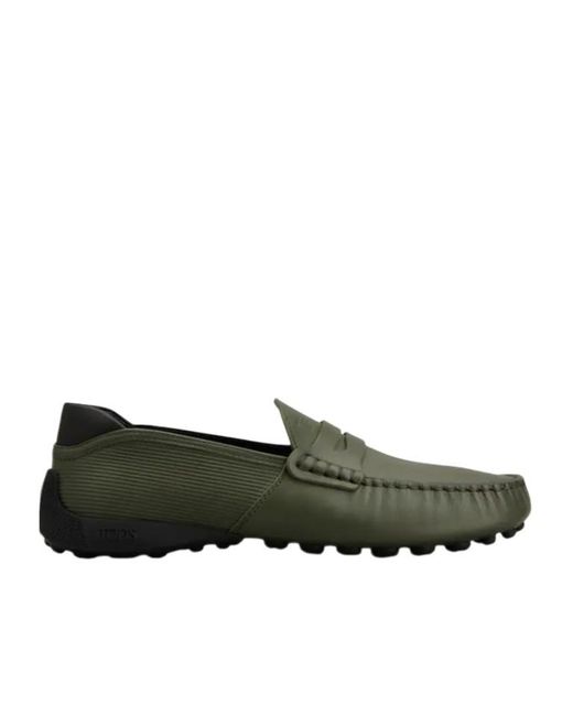 Tod's Green Round-Toe Loafers for men