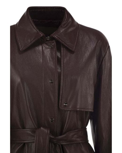 Herno Brown Long Belted Coat