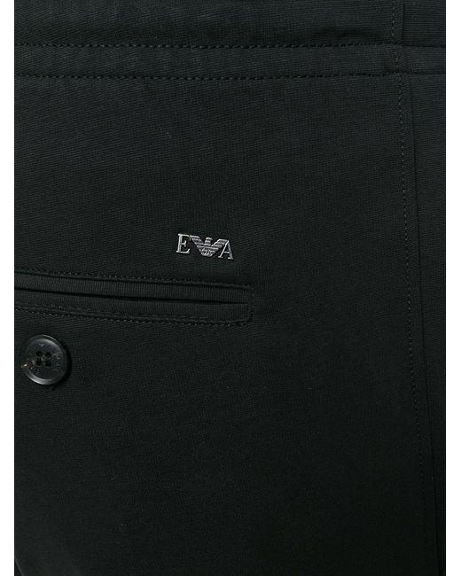 Emporio Armani Black Logo Sweatpants for men