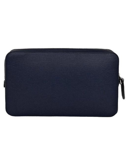 Bally Blue Logo Clutch for men