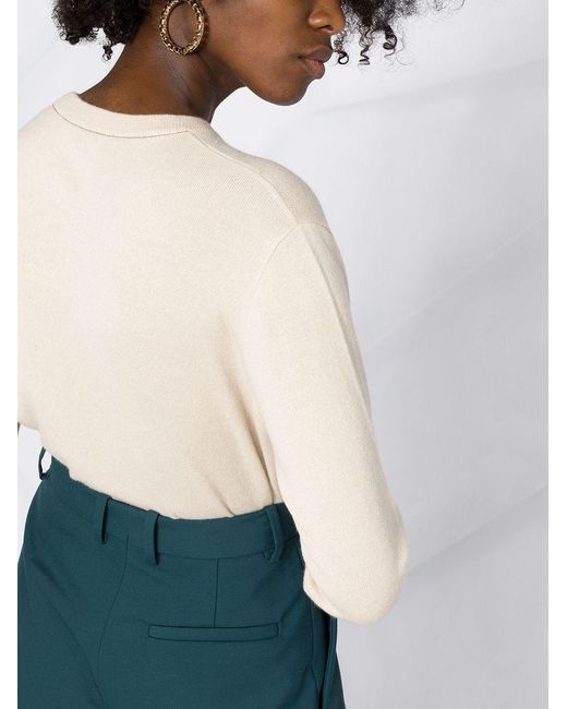 Brunello Cucinelli White Long-Sleeve Cashmere Top