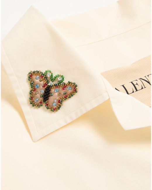 Valentino Natural Collared Short-Sleeved Shirt for men