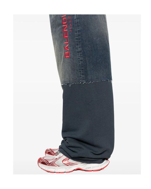 Balenciaga Blue Insert Joggers Jeans for men