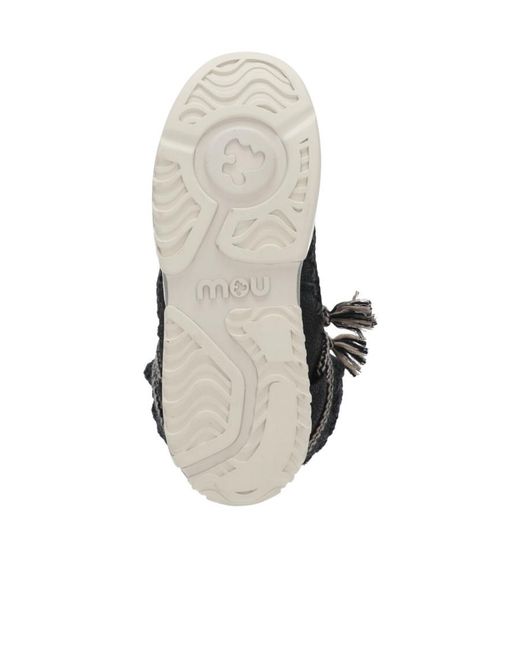 Mou Black Trainer Scoubidoo Lace Boots
