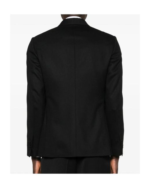Lardini Black Shawl-Collar Single-Breasted Jacket for men