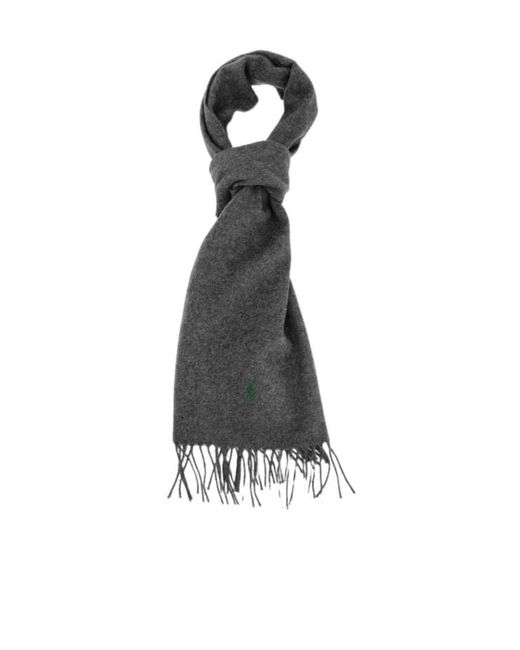 Polo Ralph Lauren Gray Pony Tassel Scarf for men