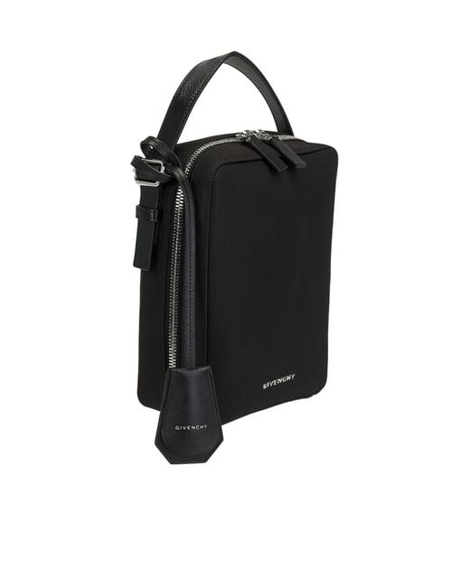 Givenchy Black Logo Hardware Double-Zip Pouch for men