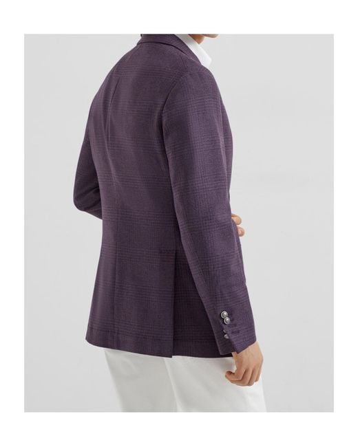Brunello Cucinelli Blue Single-Breasted Blazer for men