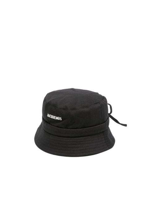 Jacquemus Black Cotton Bucket Hat