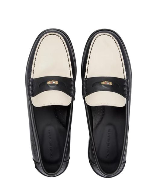 Tommy Hilfiger Black Two-Tone Loafers for men