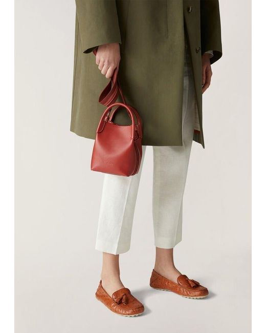 Loro Piana Red Micro Bale Bag