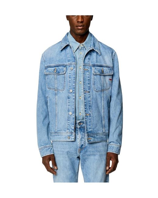 DIESEL Blue D-Barcy Denim Jacket for men
