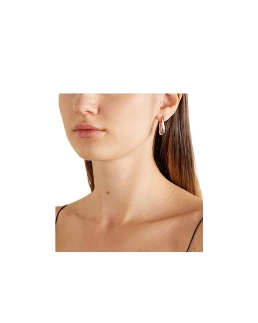 Khaite White Tone Drop Earrings