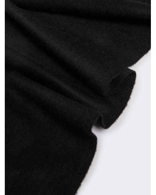Max Mara Black Monogram-Embroidered Camel Stole