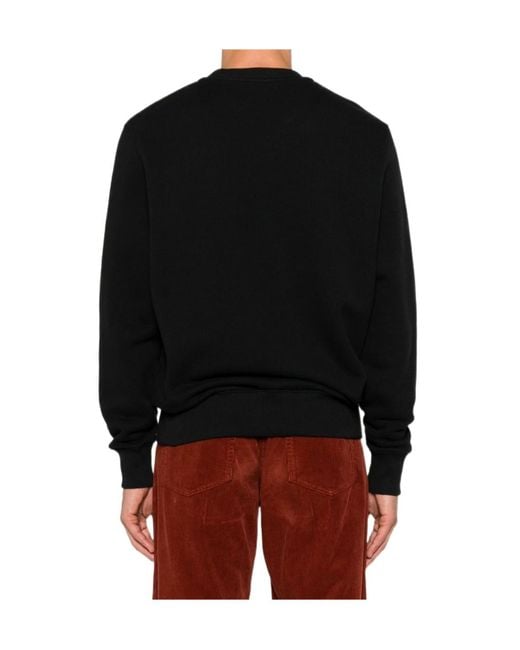 Autry Black Logo-Embroidered Cotton Sweater for men