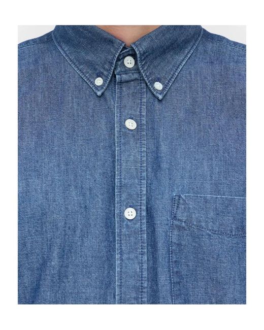 Closed Blue Button-Up Shirt for men