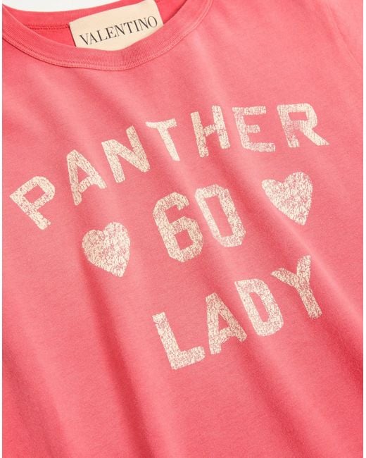 Valentino Pink Chez Crewneck T-Shirt