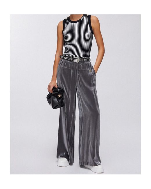 Liu Jo Gray Flared Trousers