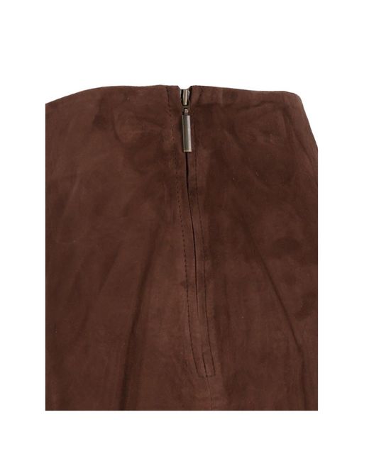 Arma Brown Zippered Skirt