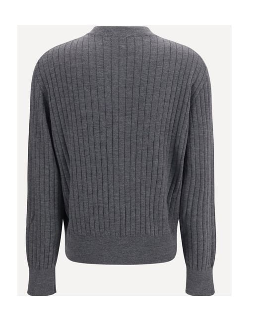 Bottega Veneta Gray Ribbed Cardigan