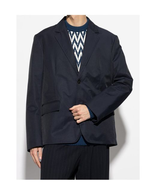 Lanvin Blue Buttoned Blazer for men