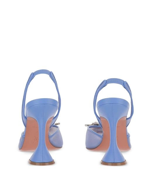 AMINA MUADDI Blue Pointed-Toe High Heels