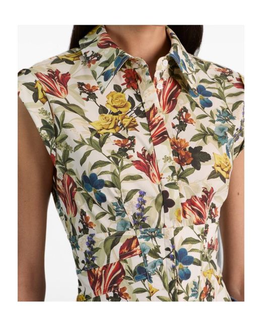 Alice + Olivia Metallic Kim Floral-Print Corset Top
