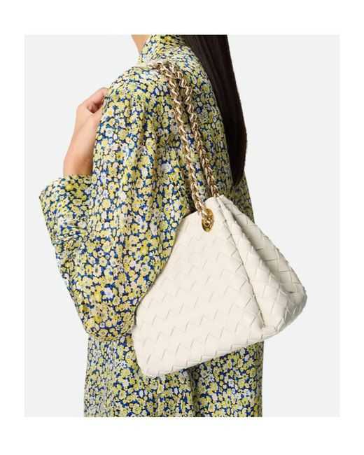Bottega Veneta Natural Leather Parachute Shoulder Bag