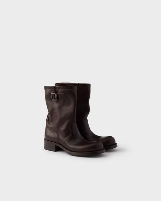 Prada Black Mid-Calf Boots