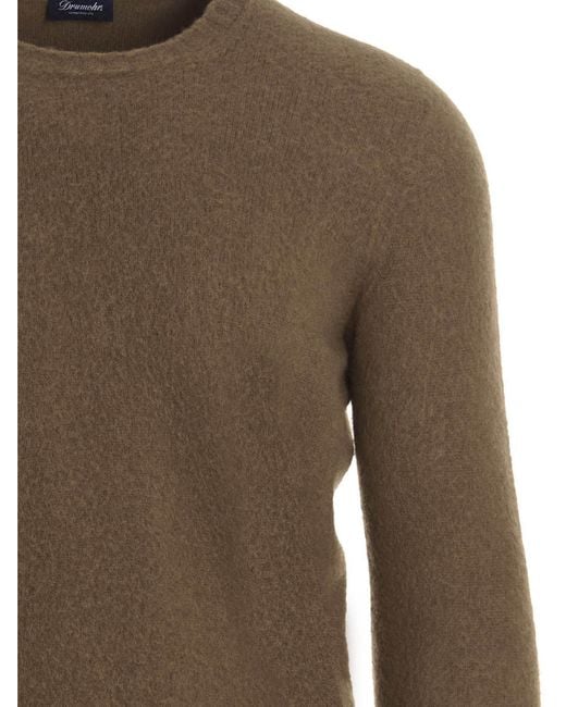 Drumohr Brown Long-Sleeved Sweater for men