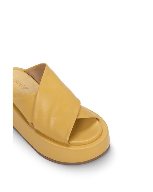 Marsèll Yellow Crossover-Strap Platform Sandals