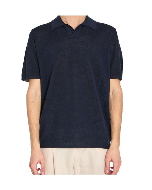 Roberto Collina Blue Mya Piqué Polo Shirt for men