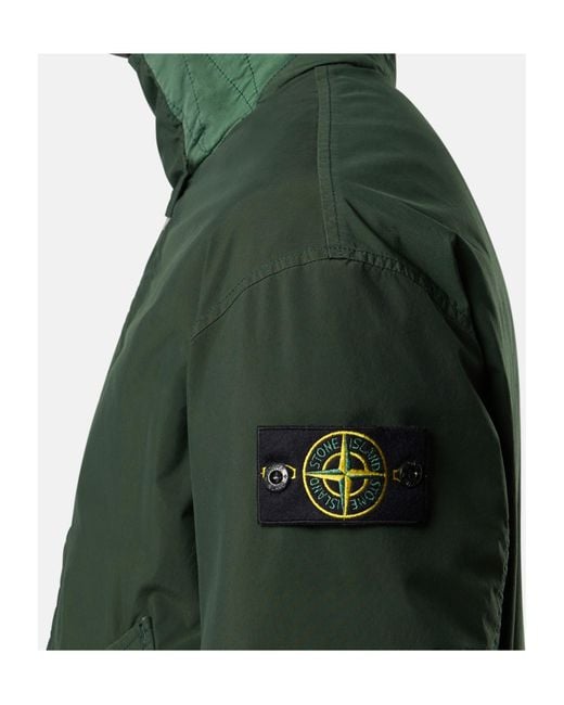 Stone Island Green Long-Sleeved Casual Jacket for men
