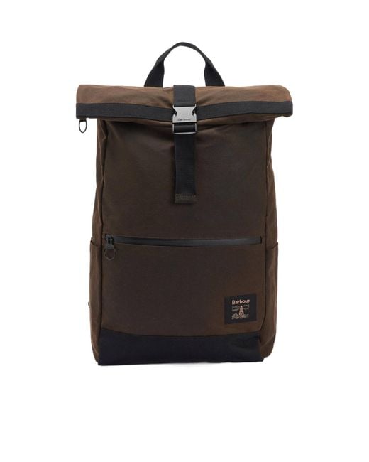 Barbour Black Field Backpack for men