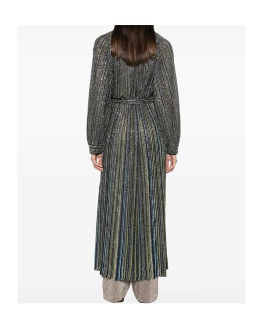 Missoni Gray Sequin-Embellished Striped Cardigan
