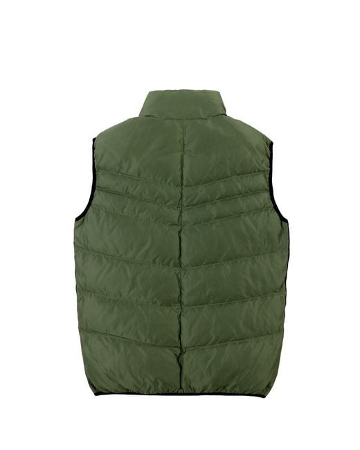 EA7 Green Quilted Sleeveless Vest for men
