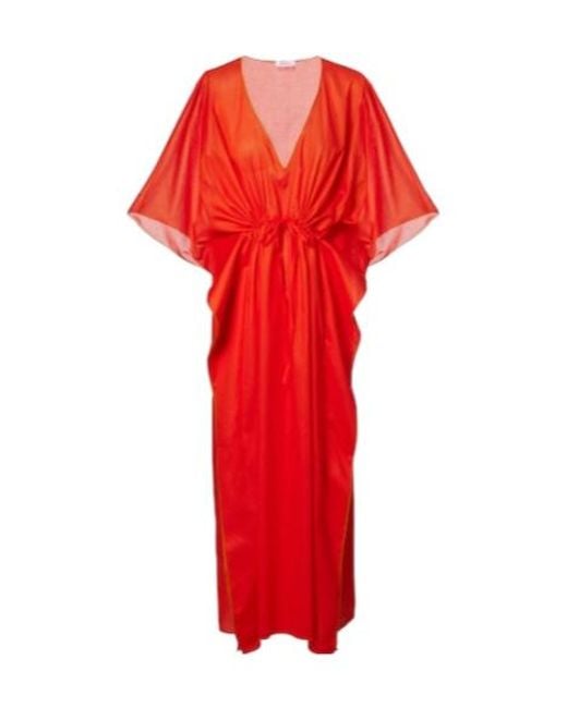 Eres Red Voilier Cotton Voile Kaftan