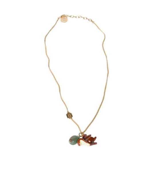 Miu Miu Metallic Metal Necklace