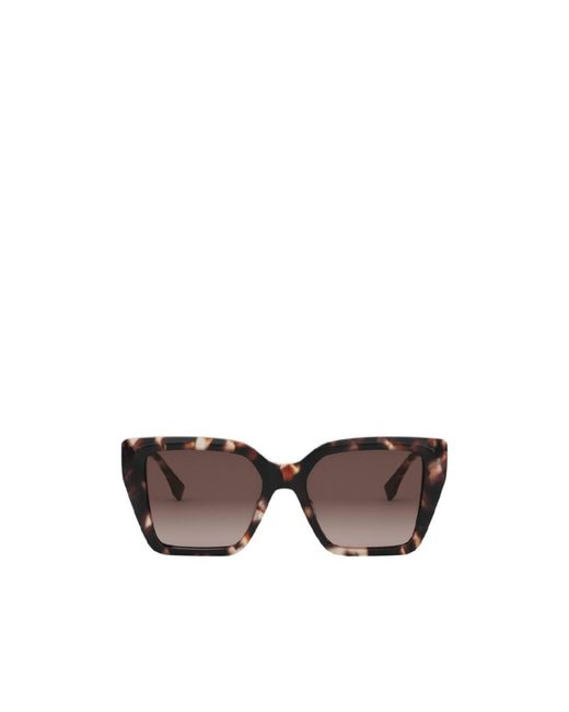 Fendi Metallic Eyewear Oversized-Frame Sunglasses