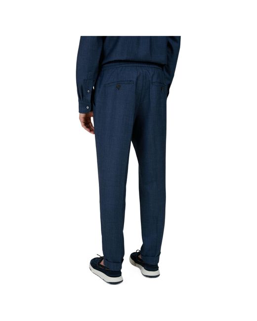Paul & Shark Blue Belt Loops Casual Pants for men