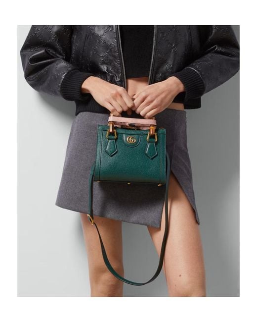 Gucci Green Mini Diana Top Handle Bag