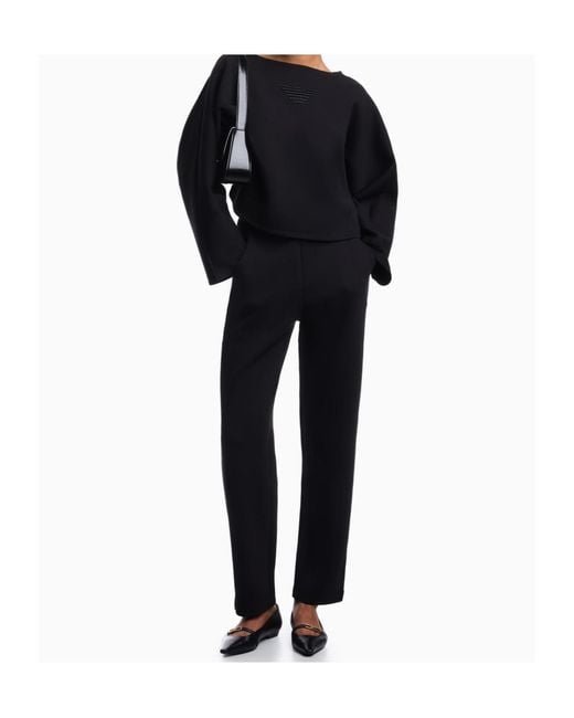 Emporio Armani Black Logo Print Joggers