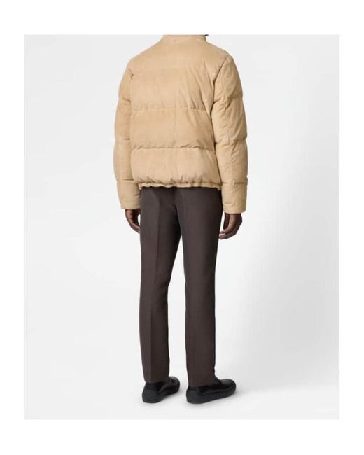 Tod's Natural Leather Quilted Jacket for men