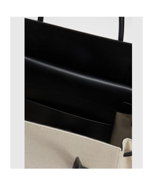Jil Sander Black Small Voyage Top Handle Bag
