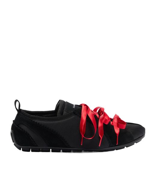 Simone Rocha Red Lace-Up Sneakers